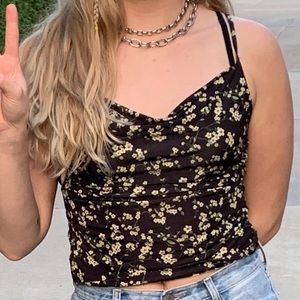Urban outfitters cowl neck floral top!